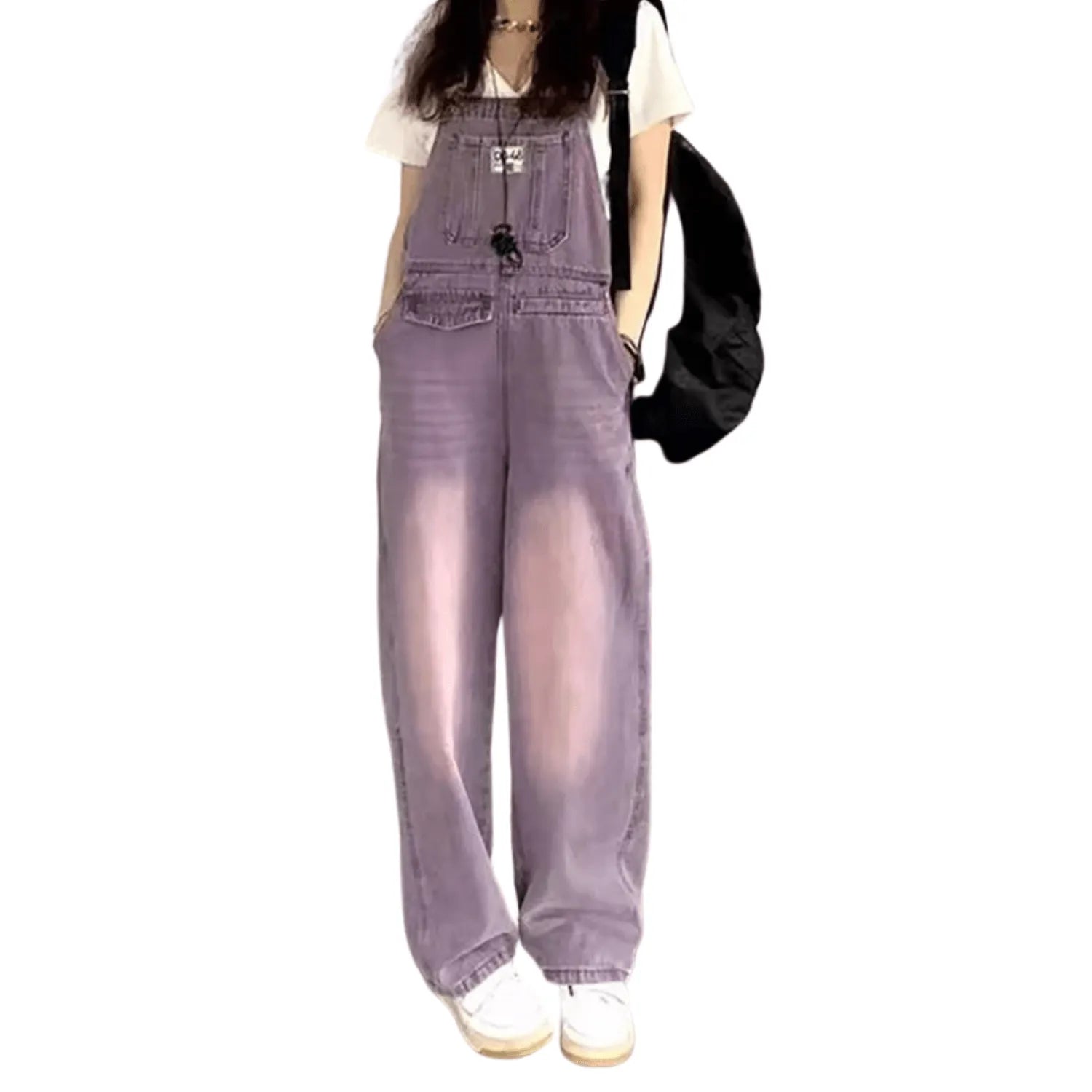 Salopette Jean Violette Femme - Style Urbain et Décontracté - Salopette Mania