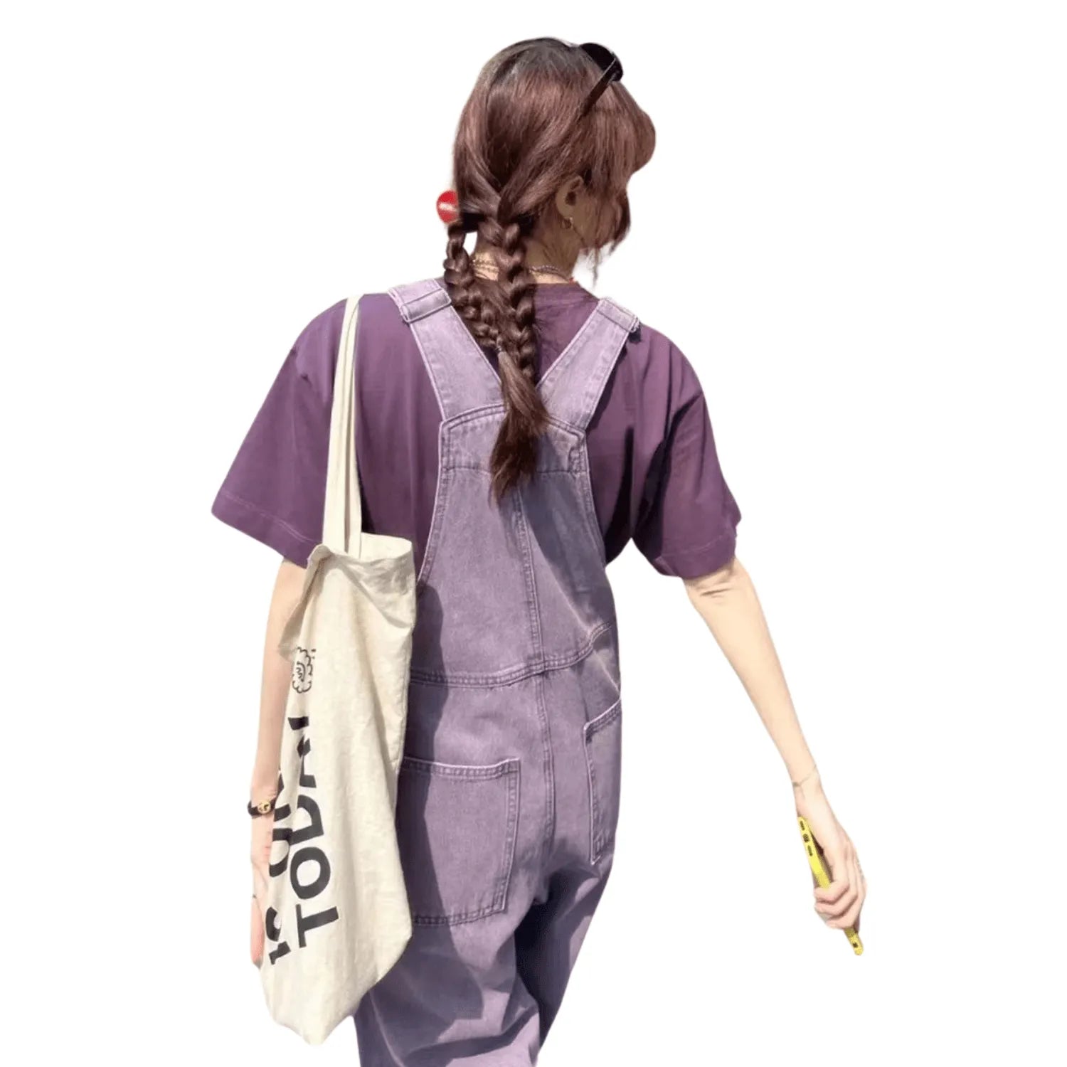 Salopette Jean Violette Femme - Style Urbain et Décontracté - Salopette Mania