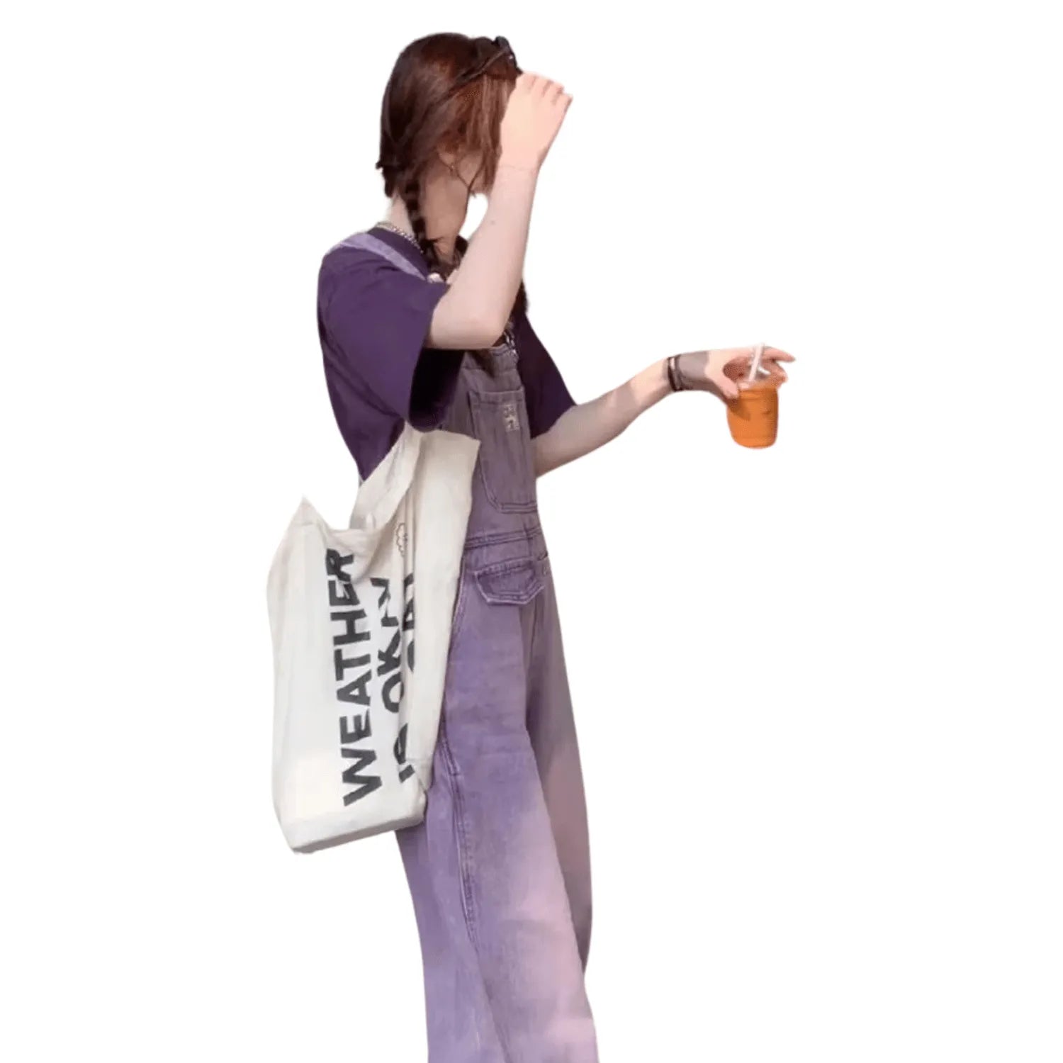 Salopette Jean Violette Femme - Style Urbain et Décontracté - Salopette Mania