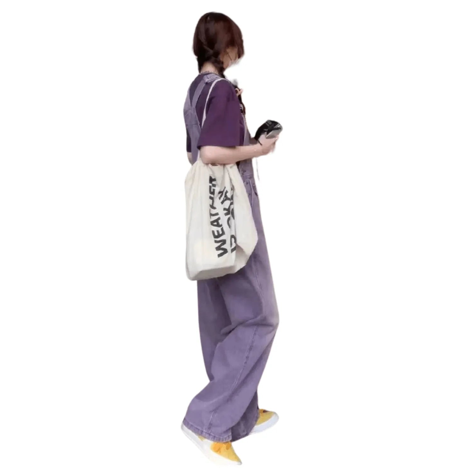 Salopette Jean Violette Femme - Style Urbain et Décontracté - Salopette Mania