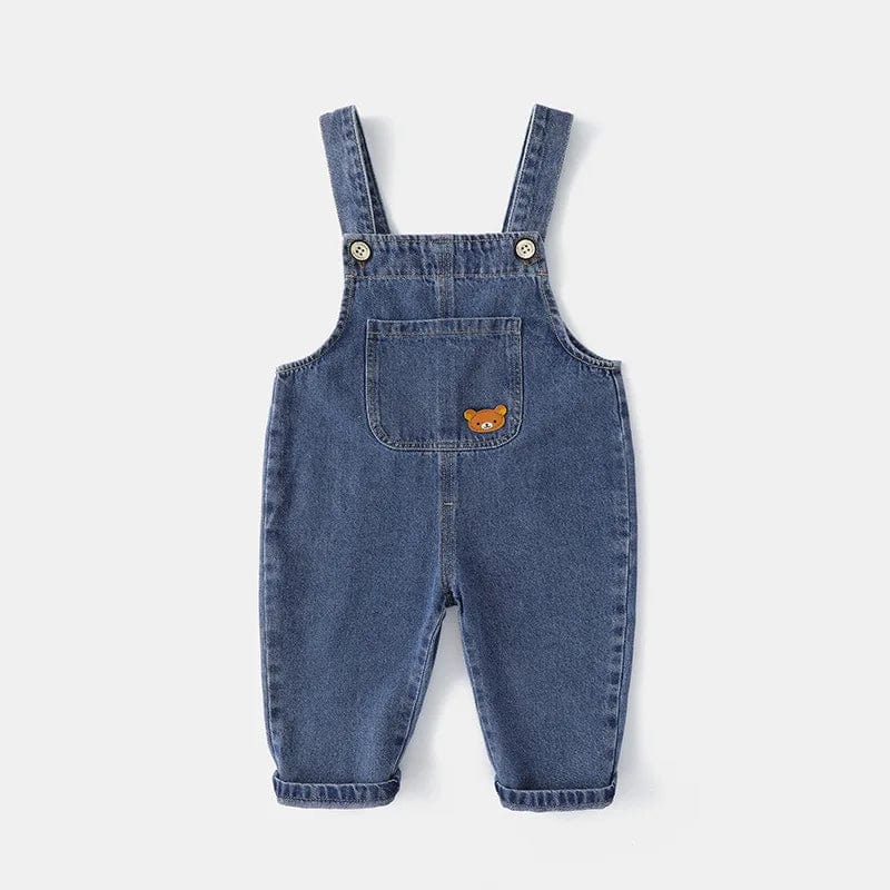 Salopette pour Enfant en Jean avec Poche Motif Ours - Confort et Style Amusant - Salopette Mania