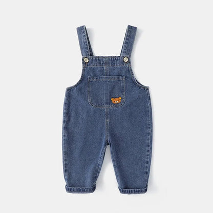 Salopette pour Enfant en Jean avec Poche Motif Ours - Confort et Style Amusant - Salopette Mania