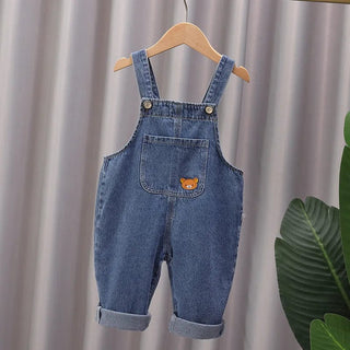 Salopette pour Enfant en Jean avec Poche Motif Ours - Confort et Style Amusant - Salopette Mania