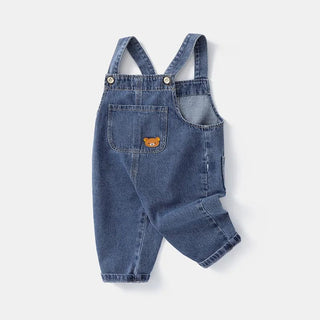 Salopette pour Enfant en Jean avec Poche Motif Ours - Confort et Style Amusant - Salopette Mania