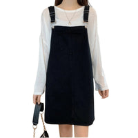 Longue Robe Salopette en Jean Noir