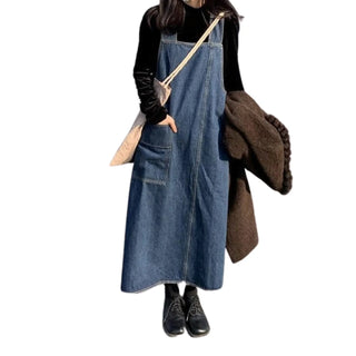 Salopette Robe Décontractée en Jean pour Femme - Style Urbain et Minimaliste - Salopette Mania