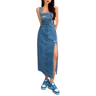 Salopette Robe en Jean Bleu pour Femme - Élégance Décontractée - Salopette Mania