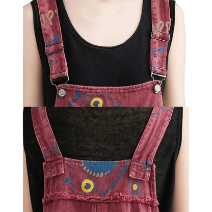 Salopette Robe Femme Style Oversize avec Motifs Monstres – Originalité et Confort Décontracté - Salopette Mania