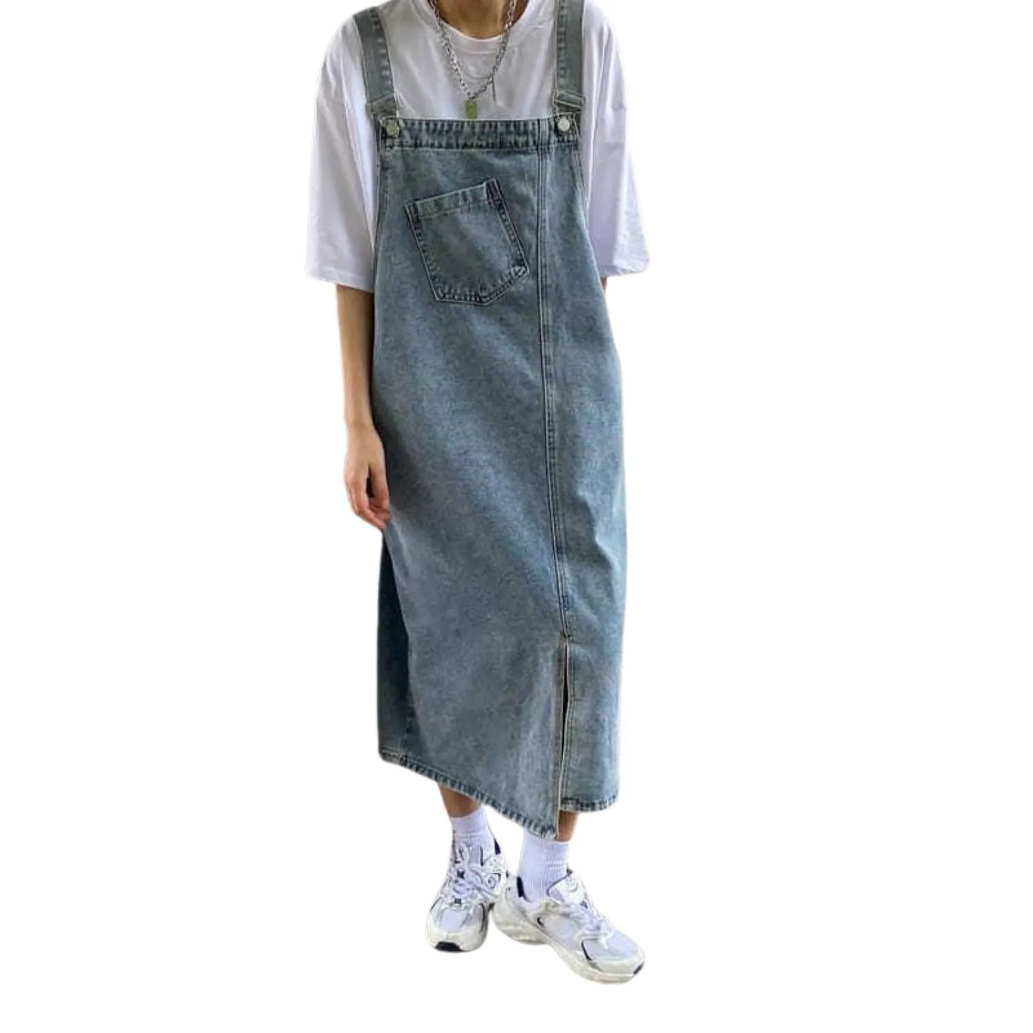 Salopette Robe Longue en Jean Décontractée pour Femme - Salopette Mania