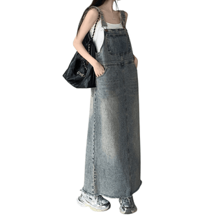 Salopette Robe Longue en Jean pour Femme - Style Décontracté et Tendance - Salopette Mania