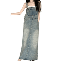Salopette Robe Longue en Jean pour Femme