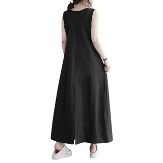 Salopette Robe Longue Grise pour Femme - Élégance Casual - Salopette Mania