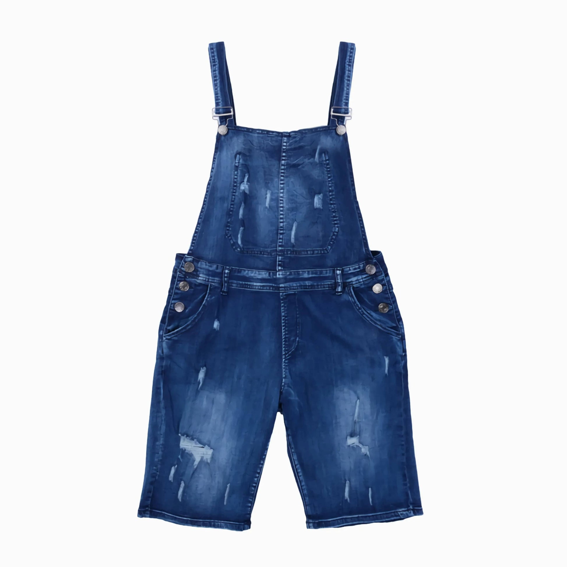 Salopette Short en Jean Bleu pour Homme - Style Décontracté et Moderne - Salopette Mania