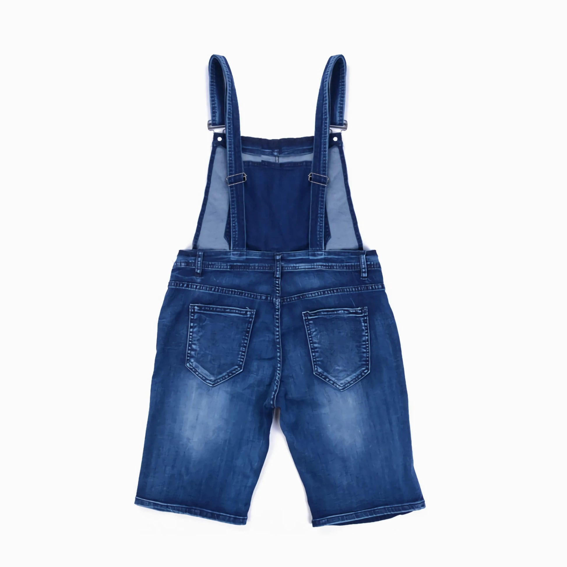 Salopette Short en Jean Bleu pour Homme - Style Décontracté et Moderne - Salopette Mania