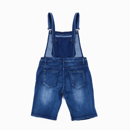 Salopette Short en Jean Bleu pour Homme - Style Décontracté et Moderne - Salopette Mania