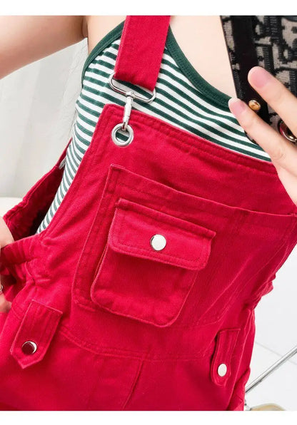 Salopette Short en Jean Femme Style Américain