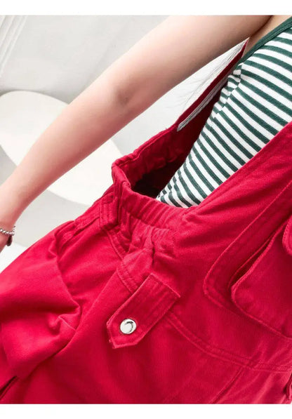 Salopette Short en Jean Femme Style Américain