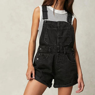 Salopette Short en Jean pour Femme - Look Urbain et Moderne - Salopette Mania