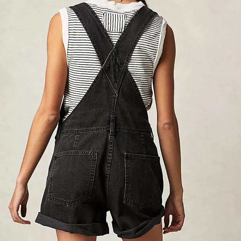 Salopette Short en Jean pour Femme - Look Urbain et Moderne - Salopette Mania