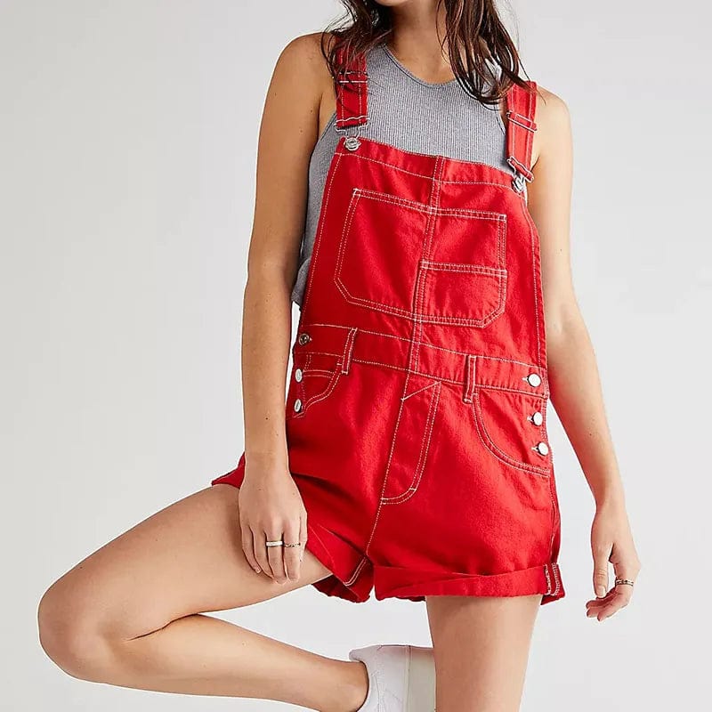 Salopette Short en Jean pour Femme - Look Urbain et Moderne - Salopette Mania