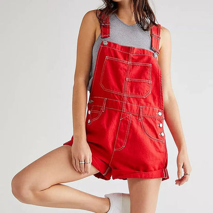 Salopette Short en Jean pour Femme - Look Urbain et Moderne - Salopette Mania