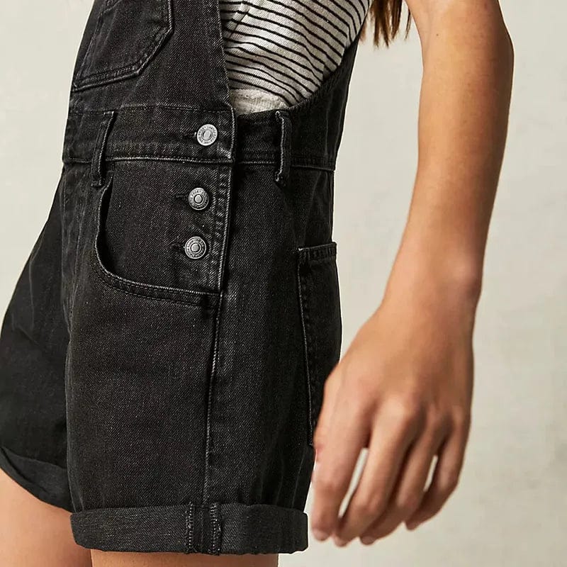 Salopette Short en Jean pour Femme - Look Urbain et Moderne - Salopette Mania