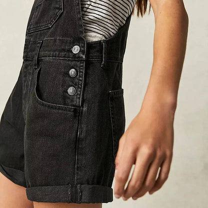 Salopette Short en Jean pour Femme - Look Urbain et Moderne - Salopette Mania