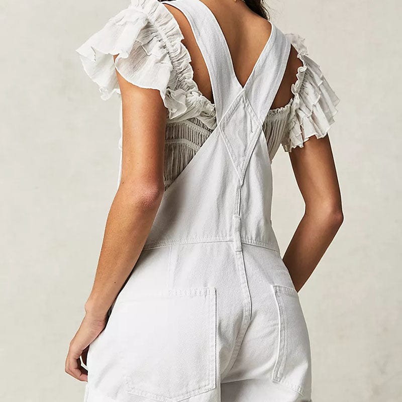 Salopette Short en Jean pour Femme - Look Urbain et Moderne - Salopette Mania