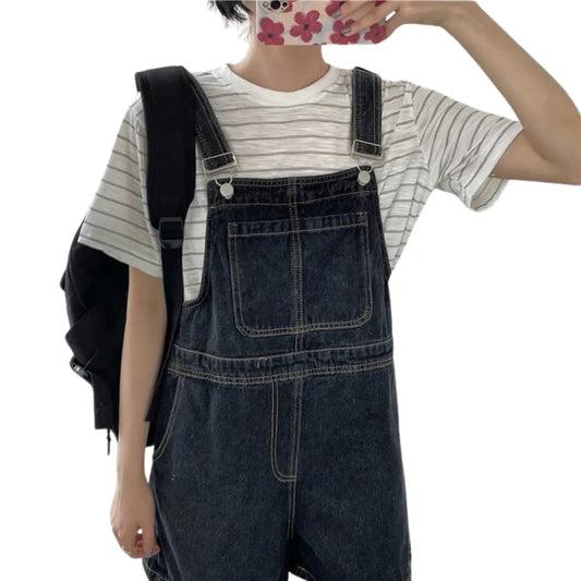 Weiqiqre Mini Jupe pour Femmes Décontractée Salopette en Denim Shorts Bretelles Réglables Ourlet Revers Combinaisons Weiqiqre Mini Jupe pour Femmes Décontractée Salopette en Denim Shorts Bretelles Réglables Ourlet Revers Combinaisons