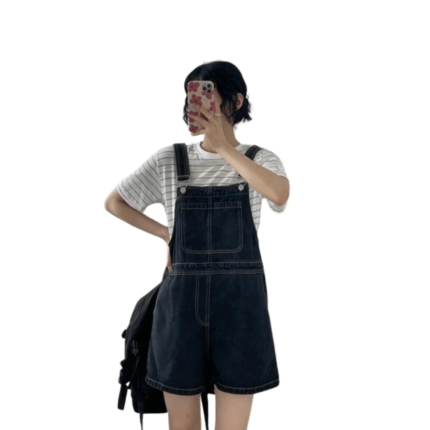 Salopette Short en Jean pour Femme - Style Décontracté et Estival - Salopette Mania