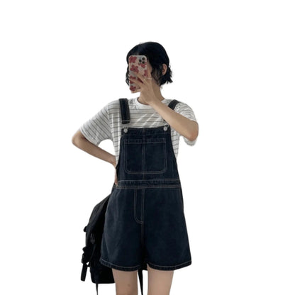 Salopette Short en Jean pour Femme - Style Décontracté et Estival - Salopette Mania