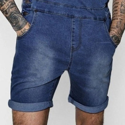 Salopette Short en Jean pour Homme – Style Décontracté avec Bretelles Détachables - Salopette Mania