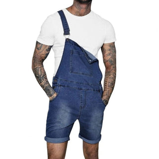 Salopette Short en Jean pour Homme – Style Décontracté avec Bretelles Détachables - Salopette Mania