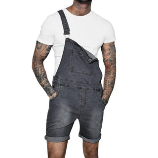 Salopette Short en Jean pour Homme – Style Décontracté avec Bretelles Détachables - Salopette Mania