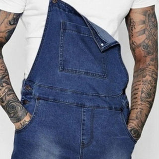 Salopette Short en Jean pour Homme – Style Décontracté avec Bretelles Détachables - Salopette Mania