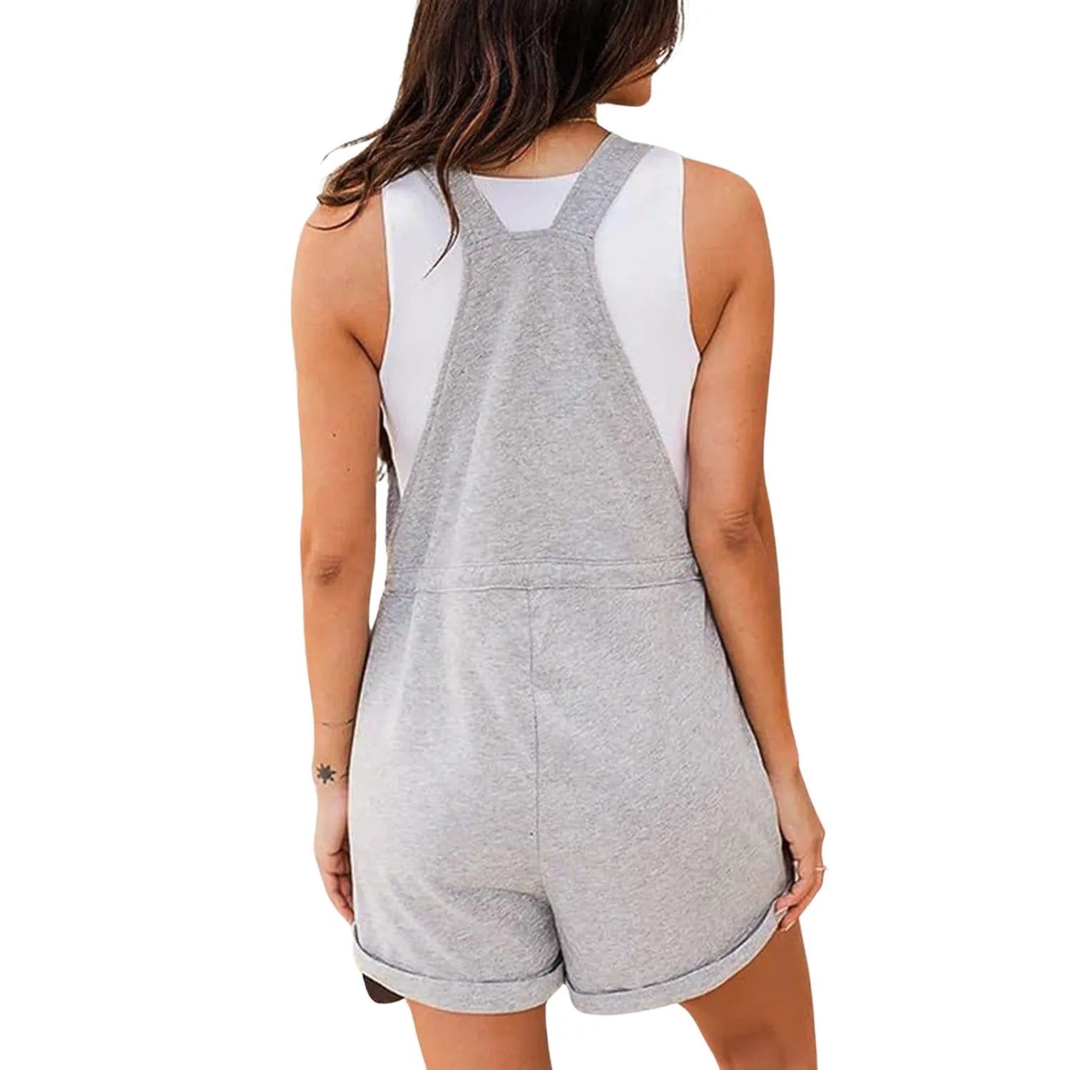 Salopette Short Femme en Tissu Doux - Style Décontracté avec Taille Ajustable - Salopette Mania