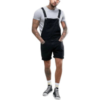 Salopette Short Noir en Jean pour Homme