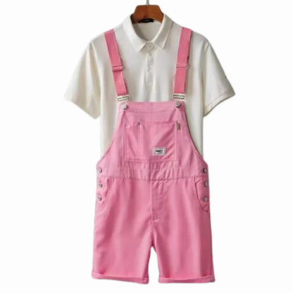 Salopette Short pour Homme en Coton - Style Décontracté et Confortable - Salopette Mania