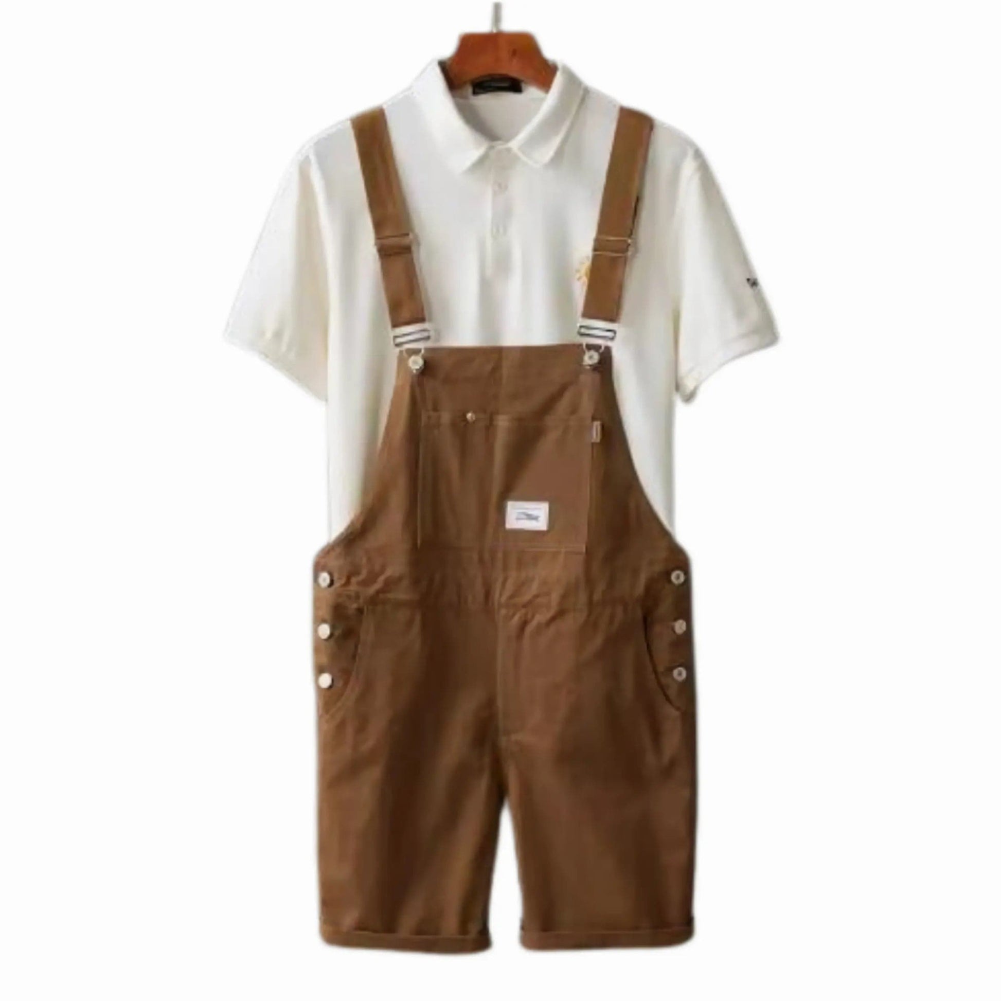 Salopette Short pour Homme en Coton - Style Décontracté et Confortable - Salopette Mania