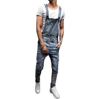 Salopette Slim en Jean pour Homme - Style Urbain et Moderne - Salopette Mania