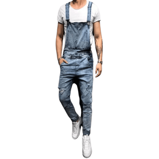 Salopette Slim en Jean pour Homme - Style Urbain et Moderne - Salopette Mania