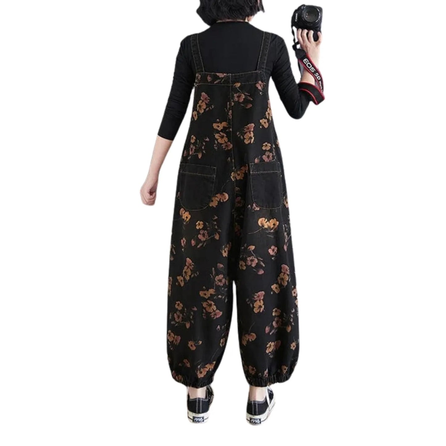 Salopette Vintage à Motifs Floraux - Style Bohème et Original - Salopette Mania