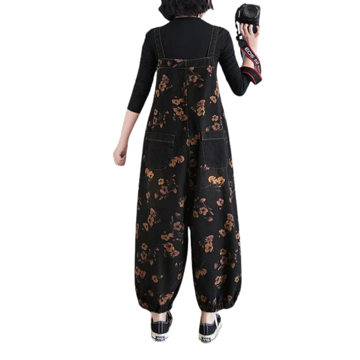 Salopette Vintage à Motifs Floraux - Style Bohème et Original - Salopette Mania