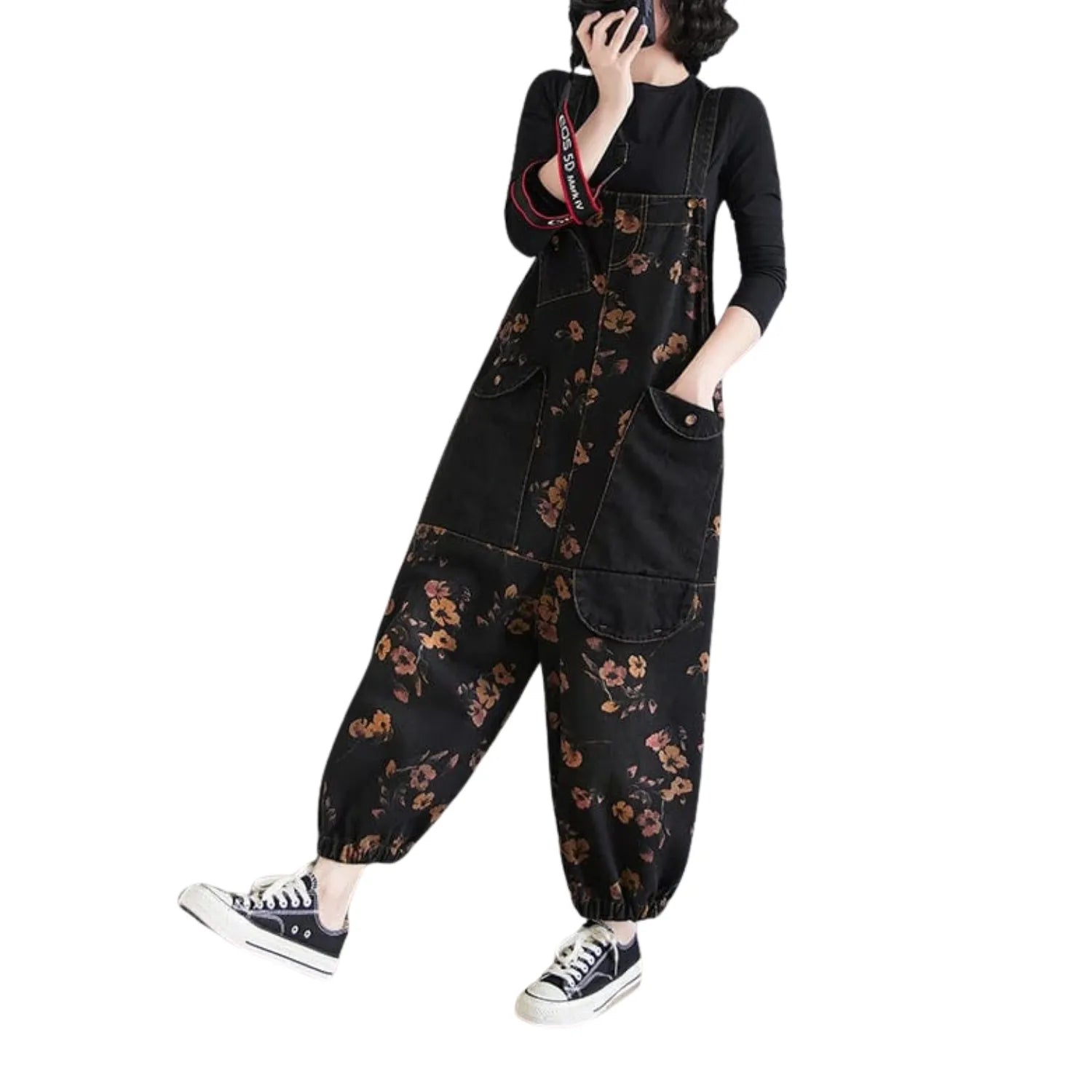 Salopette Vintage à Motifs Floraux - Style Bohème et Original - Salopette Mania