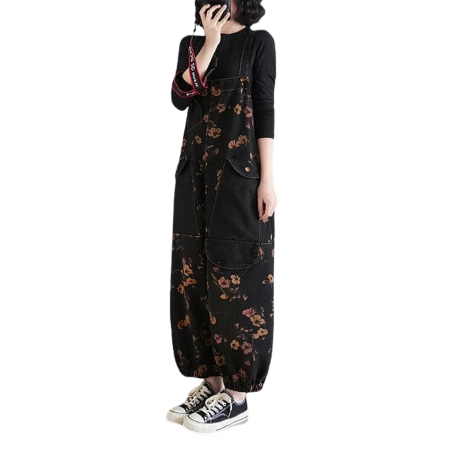 Salopette Vintage à Motifs Floraux - Style Bohème et Original - Salopette Mania
