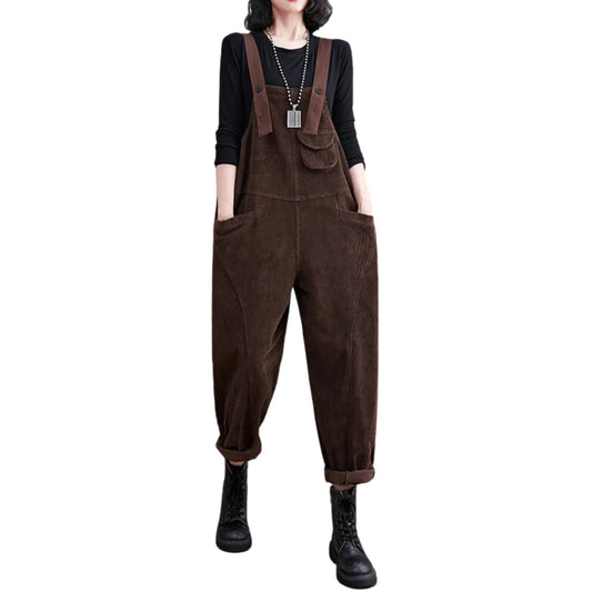Salopette Vintage Café pour Femme - Élégance et Confort au Quotidien - Salopette Mania