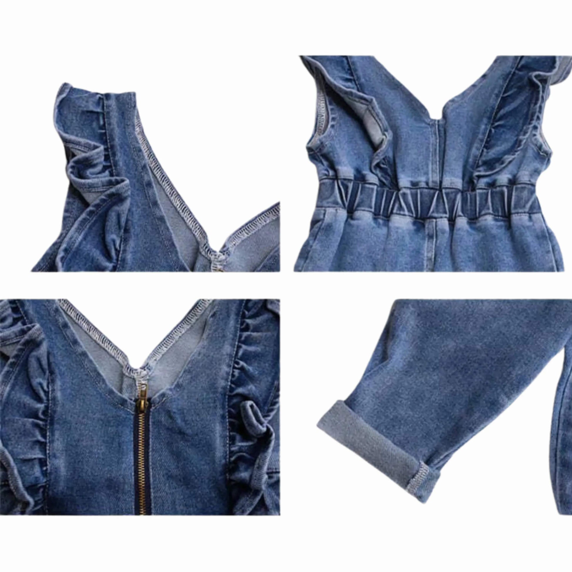 Salopette Zippée en Jean pour Enfant - Confort et Style Ludique - Salopette Mania